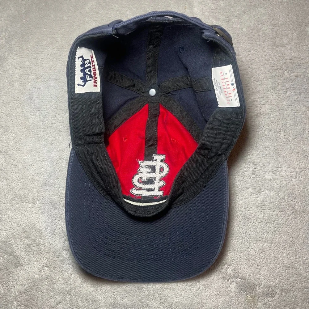 St Louis Cardinals Hat Womens Navy Red Fan Favorite MLB Sequined Logo Adjustable